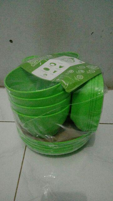 Eko  Mantul Dinner Set Of 20 Pcs Green Piring Set