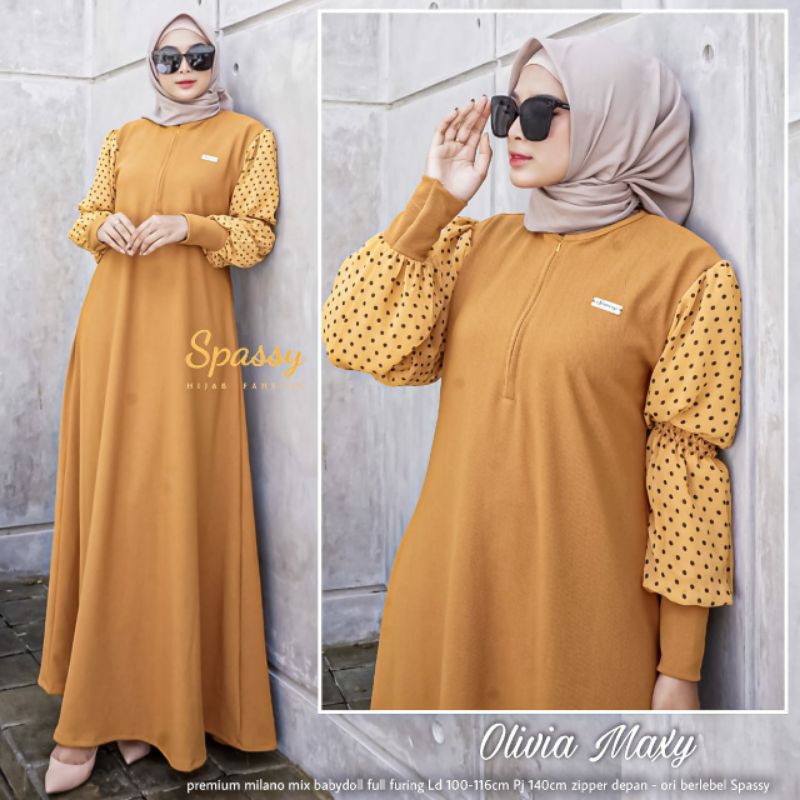 Olivia Maxy By:Spassy/Gamis/Dress/Dress Muslim/Fashion Muslim Wanita