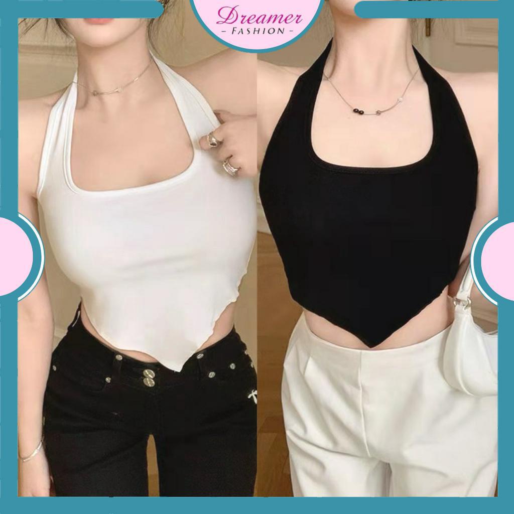 DF BR390 Crop Tank Top Style Import Tanktop Bra Leher Sexy Fashion Korean