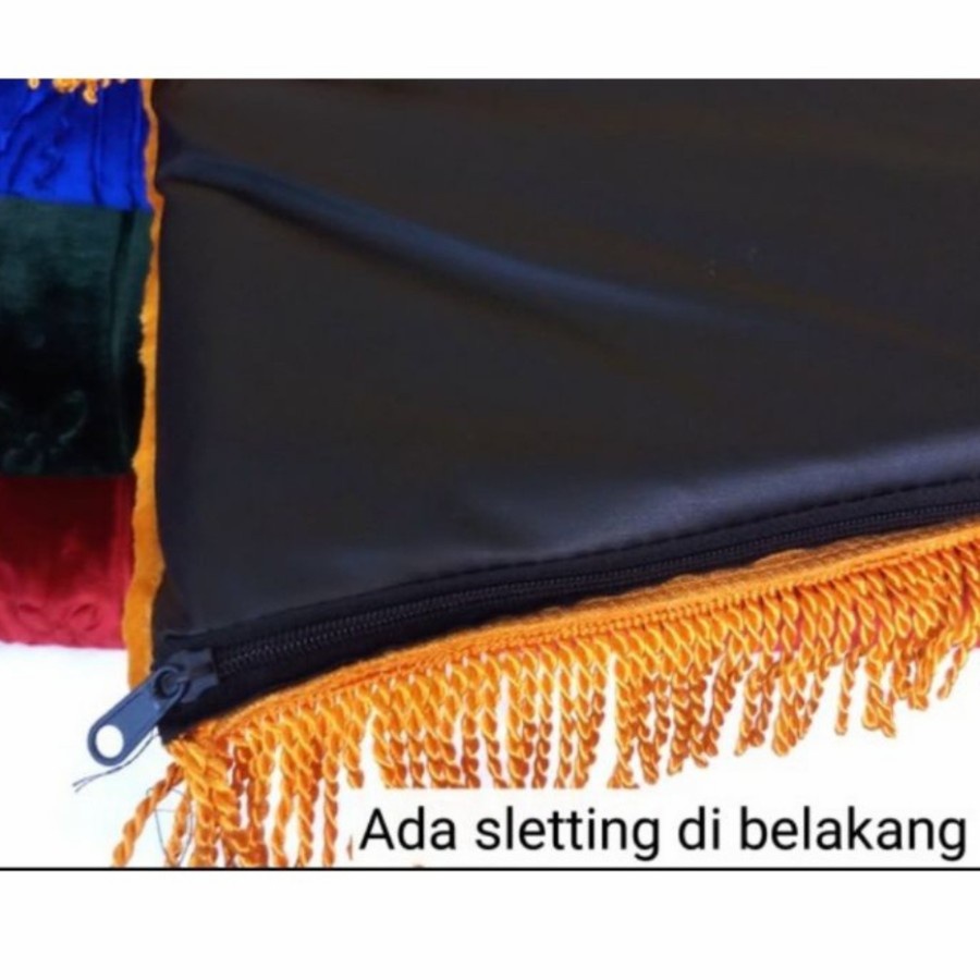 sajadah emboss al jeddah busa 5cm tebal empuk resleting ukuran 70x110