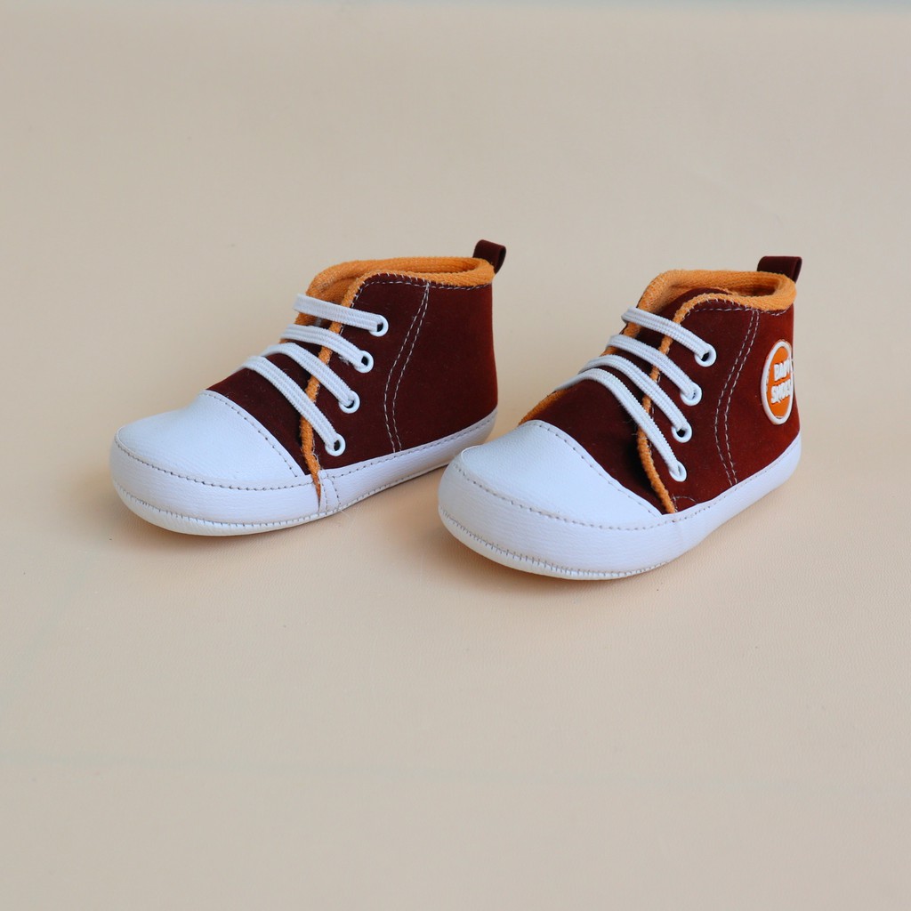 Sepatu Anak Bayi Laki - laki 0 - 12 Bulan Bahan Kanvas kain Motif Baby Shoes