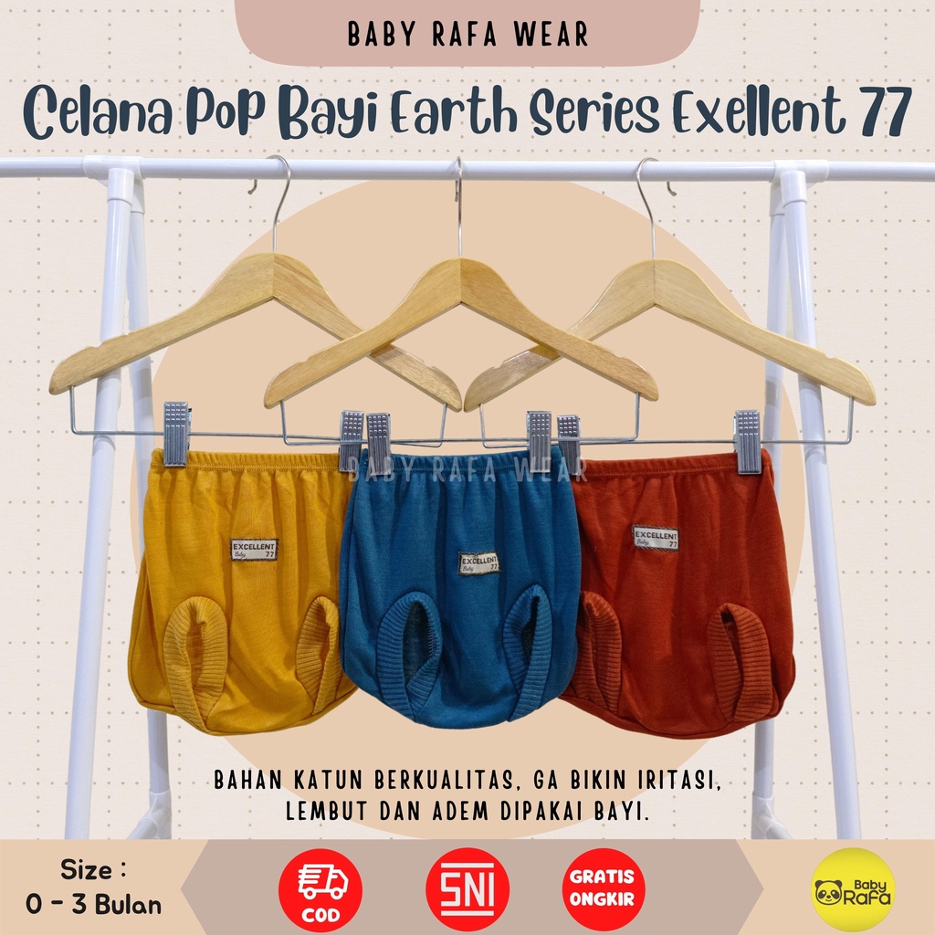 Celana Pop Bayi EARTH SERIES COLOR Size 0 - 3 Bulan merk SNI EXCELLENT 77