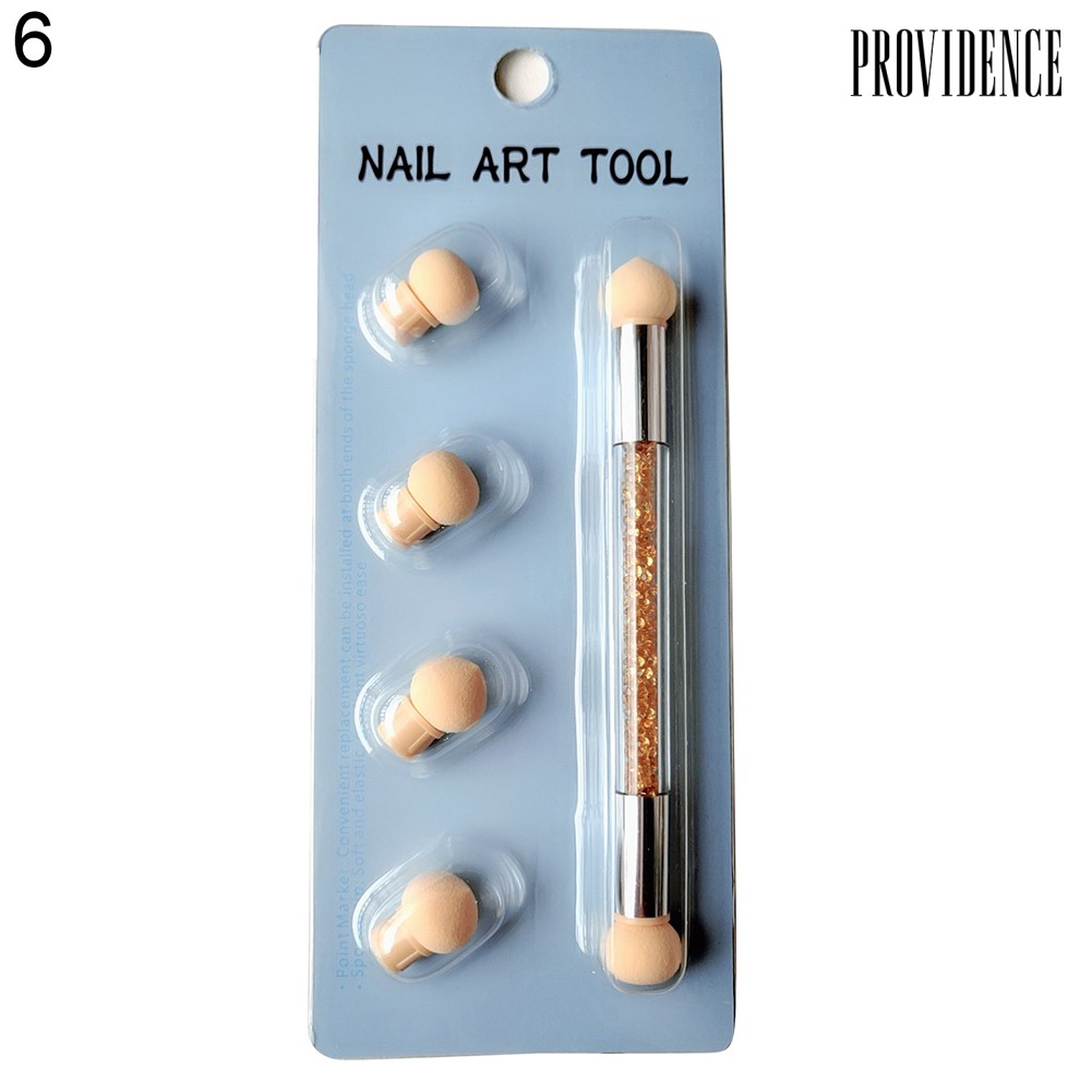 Providence Portable Washable Double Head Sponge Smudge Pen Nail Art Painting Dotting Tool