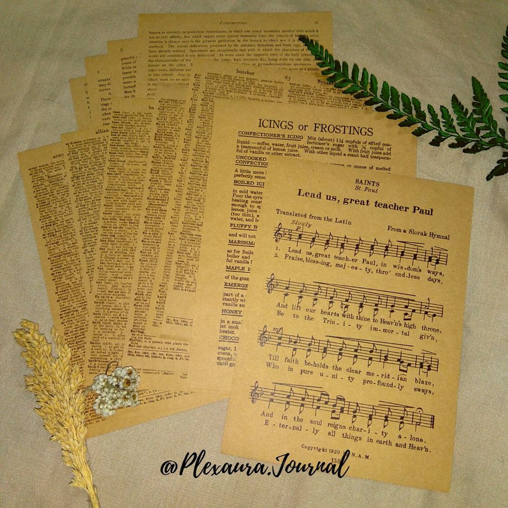 

Old paper “fake” kraft untuk bujo scrapbook Plexaura.journal