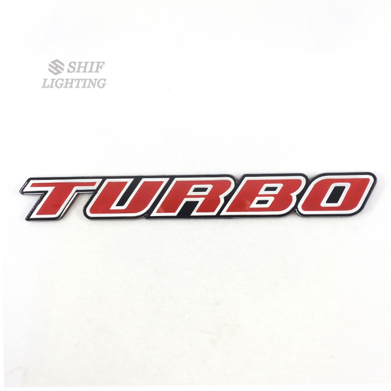 Stiker Emblem Mobil Turbo Logo Turbo Bahan ABS Kualitas Tinggi