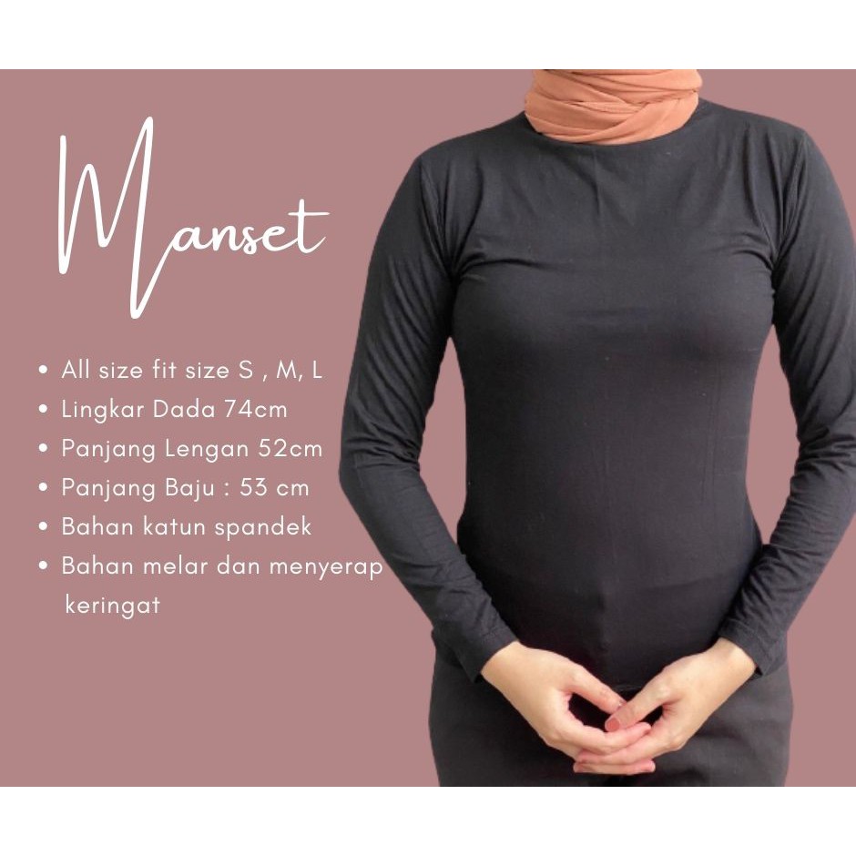 BAJU MANSET SPANDEK ALL SIZE / BAJU MANSET BAHAN SPANDEK ALL SIZE / MANSET SPANDEK / DALAMAN BAJU POLOS / MANSET SPANDEK ALL SIZE