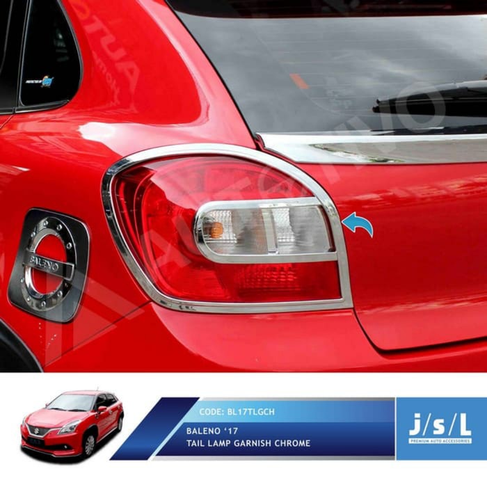 Garnish Lampu Belakang Baleno Hatchback 2017 Tail Lamp Garnish Chrome