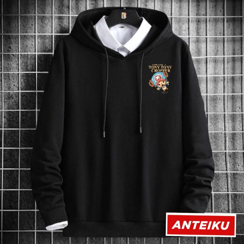 [Hot Sale] Sweater Hoodie Anime One Piece Tony Chopper Fleece Pria Wanita M-XXL