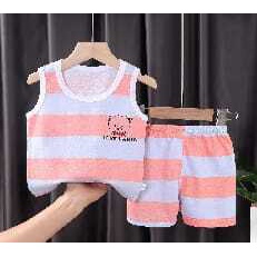 ( Mia ) Setelan Anak Set Baju Bayi 0-6 Tahun Piyama Bayi Import, Pakaian Bayi dan Anak Celana Baju Kaos Tanpa Lengan TL007-010