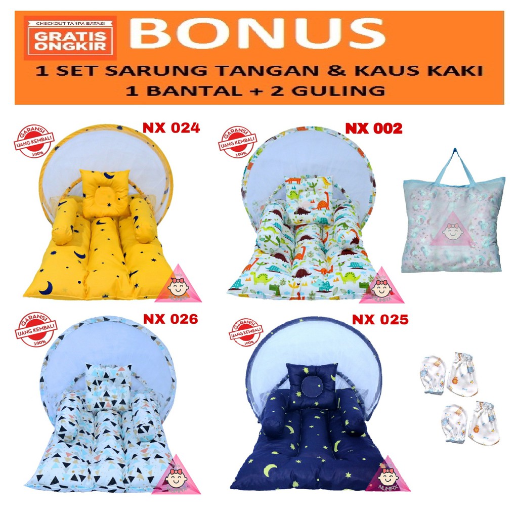 Harga Kasur Kelambu Bayi Set Bantal Guling PREMIUM / Kasur Lipat
Kelambu Bayi / Kasur Kelambu / Kado Bayi