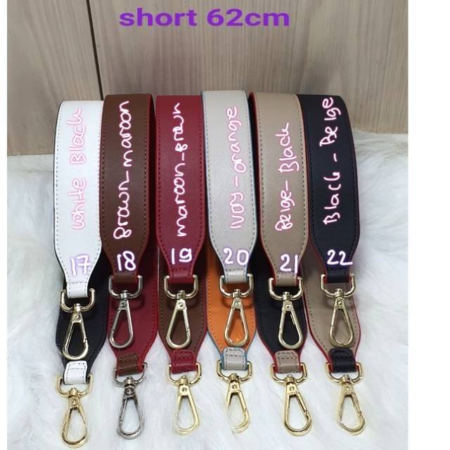 bagstrap fashion 62 cm motif PU Leather tas tali pendek strap tas short C