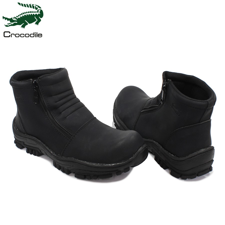 Sepatu Pria Safety Boots Strut King Shoes Ujung Besi Kulit Sintetis Sepatu Kerja