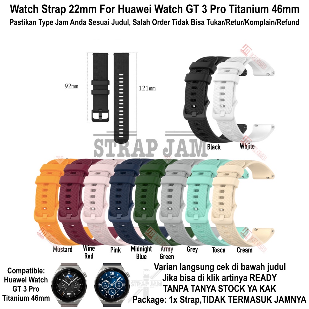 OYE 22mm Strap Huawei Watch GT3 GT 3 Pro 46mm - Tali Jam Tangan Silikon Lentur Nyaman