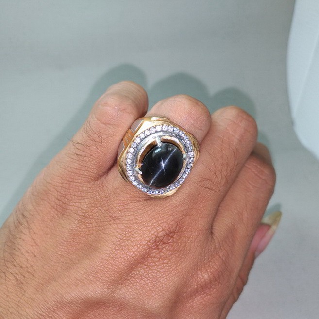 Batu Cincin Mata Kucing Silimanite Cat Eye hitam