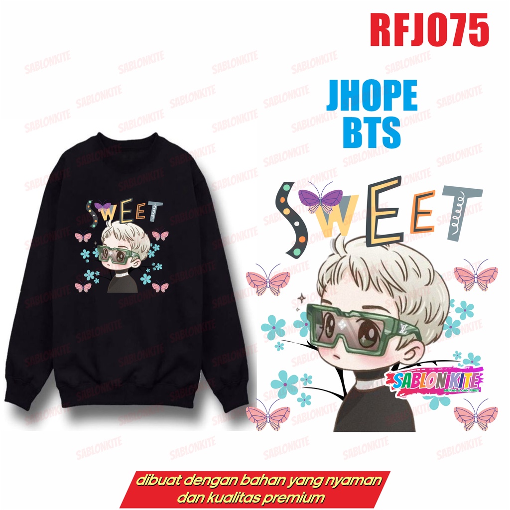 MURAH!!! SWEATER HOODIE KPOP JHOPE SMILE RFJ075 UNISEX