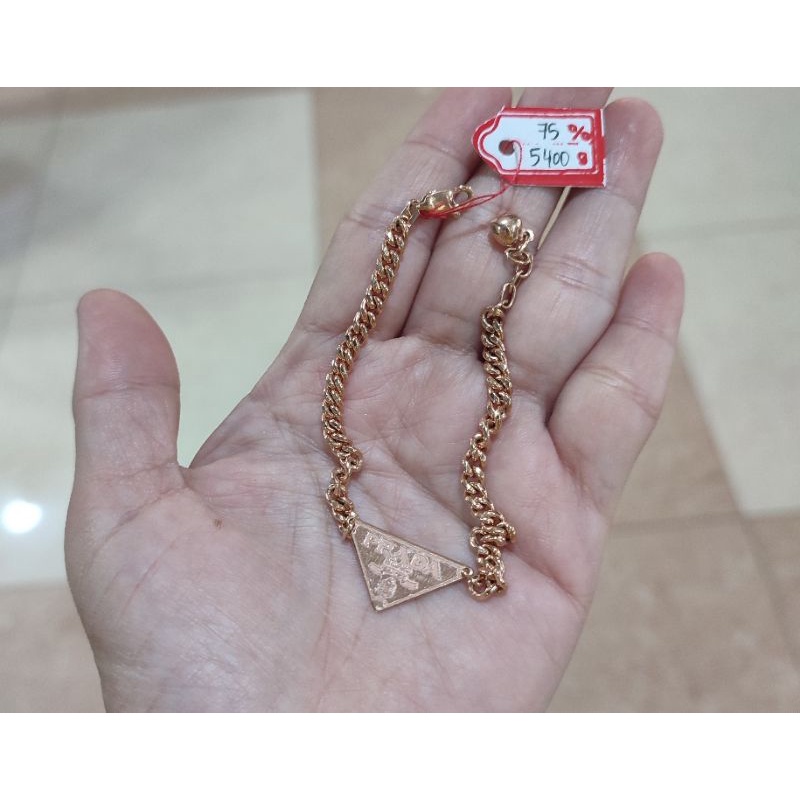 Gelang rantai emas 75 prada