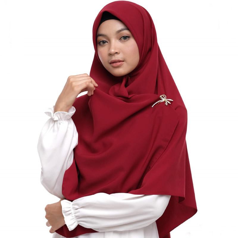 Jilbab Arfa Siera ( Segiempat JilbabArfa ) Hijab Segiempat Warna Merah Marun