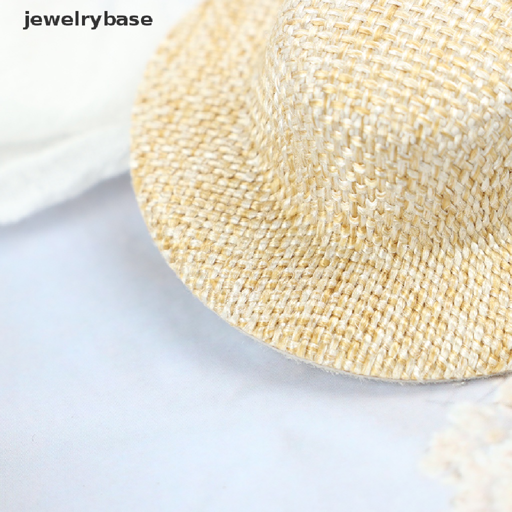 (jewelrybase) 2pcs Miniatur Topi Jerami Untuk Aksesoris Rumah Boneka