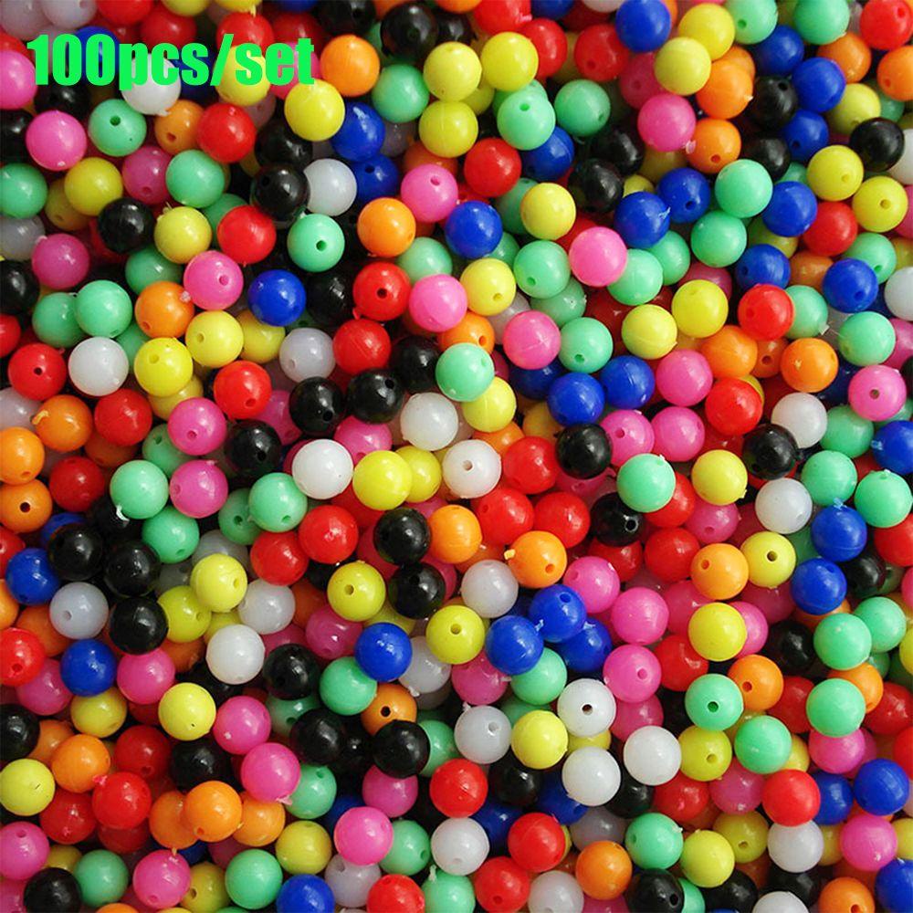 WONDER 100pcs Manik-Manik Silang Pancing Baru Sumbat Bulat Double Mutiara