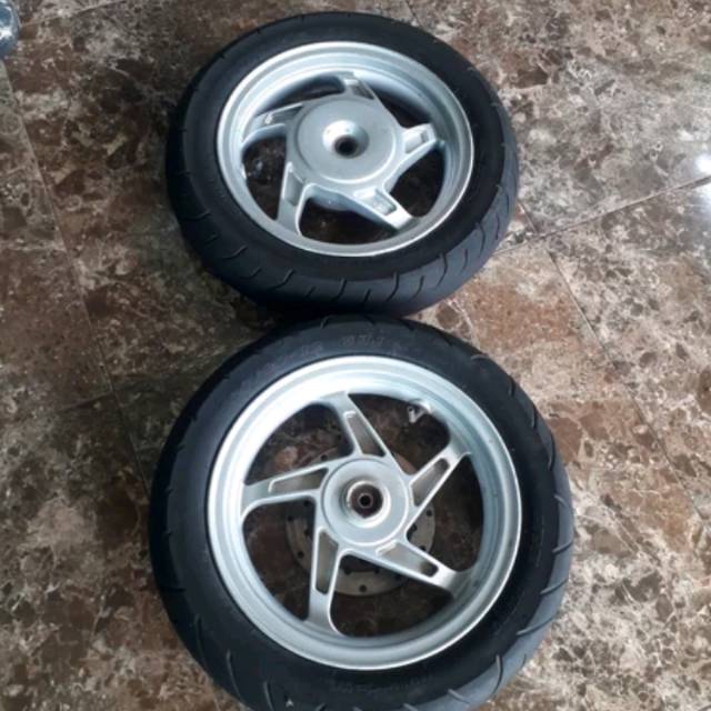 Velg racing kymco ring 12 tapak lebar pnp costume monkey DLL original copotan