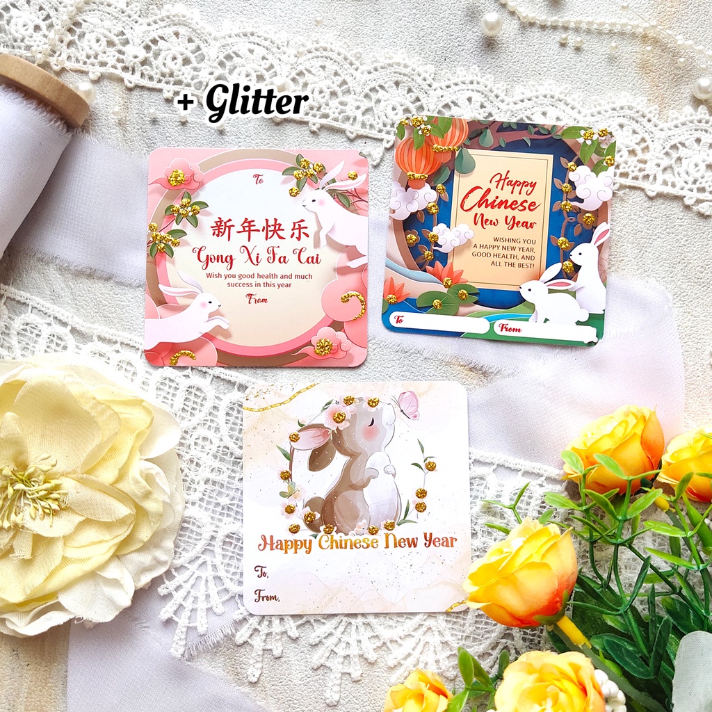 KARTU IMLEK / TAHUN BARU CHINA / CHINESE MINI, HANGTAG GREETING CARD [READY STOK] PACKING HAMPERS DEAR FROM TO GIFT