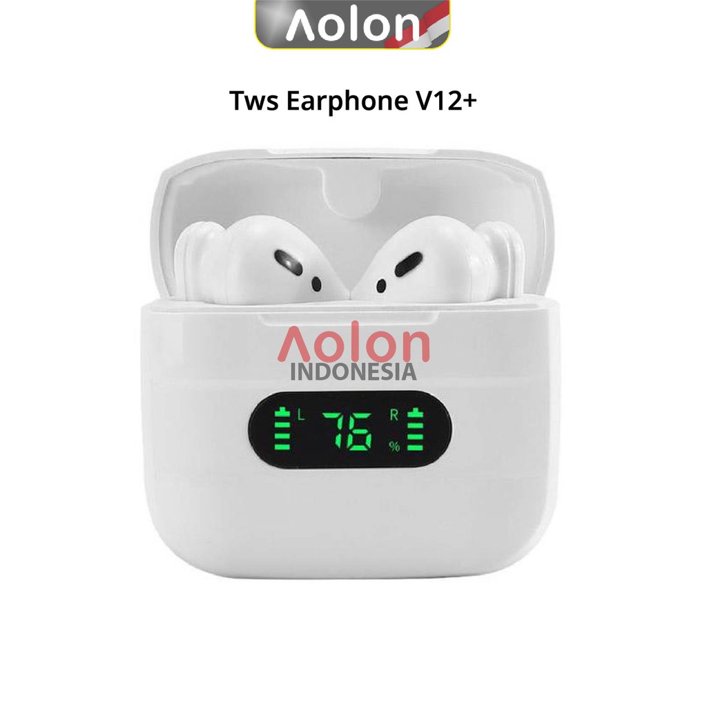 Aolon Earphone TWS V12+ Bluetooth Wireless 5.0-1