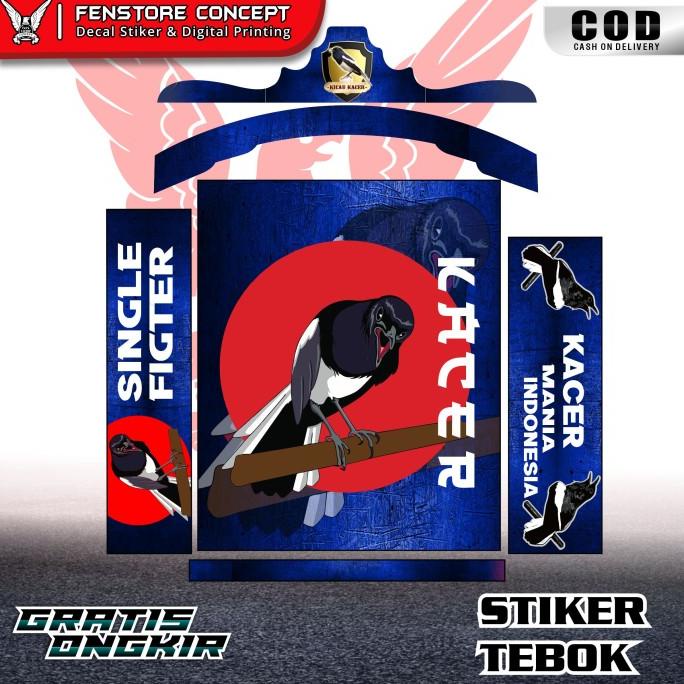 >>>>>] Stiker Decal Sangkar Kotak Motif Burung Kacer No.123 Striping Termurah