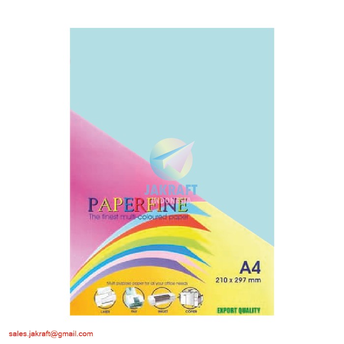 

TERMUURAAH Kertas HVS Warna 120 Ocean A4 80 Gram Gsm isi 25 PAPERFINE bagus