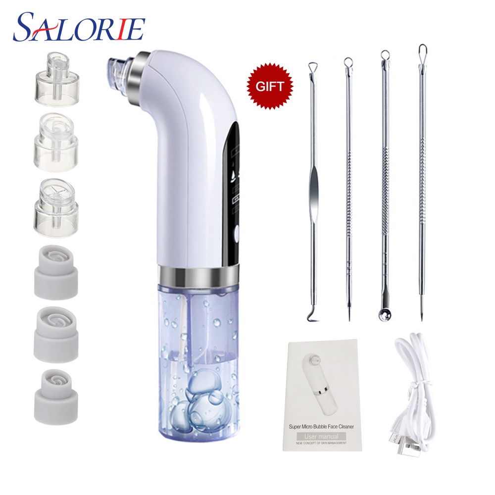 SaLorie Blackhead Remover Pore Vacuum Cleaner Upgraded Blackhead Vacuum Rechargeable Face Vacuum Comedone Extractor Tool for Blackhead D00161