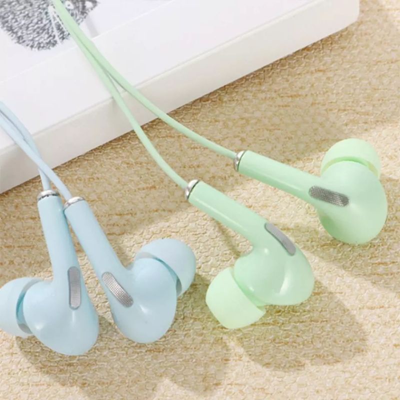 Handsfree Headset Macaron EXTRA BASS Music Angel Mate / QTOP Color Hifi Earphone