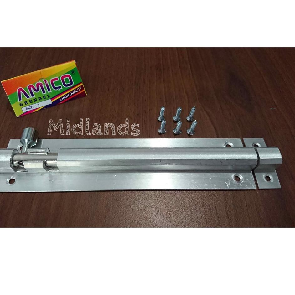 (Bisa COD) Grendel Pintu 6 inch Alumunium, Selot Kunci Pintu 6", Grendel Jendela 6 inchi  Amico KODE