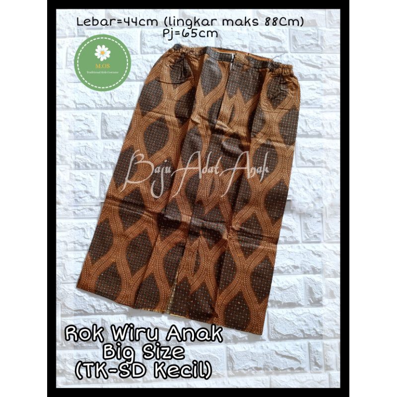 Rok Jarik Rok Wiru Anak TK-SD Kecil Big Size