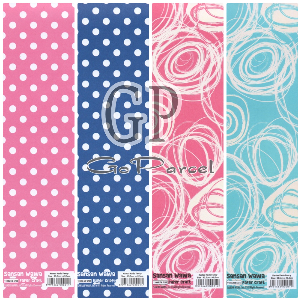 ( 5 Lembar ) POLKADOT SANWA - Best Seller! KERTAS KADO SMALL DOTS - GIFT WRAP PAPER SANSAN WAWA TINY MEDIUM DOTS ONDE BLUE RED GREEN RAINBOW BLACK PINK PURPLE / MERAH HIJAU UNGU