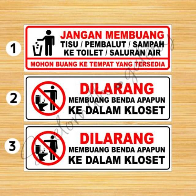 

STIKER TOILET WATERPROOF - STICKER TOILET - STIKER PETUNJUK