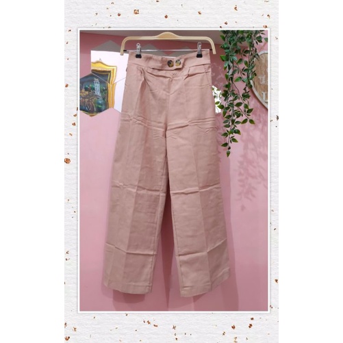 Kulot Polos by Sky Mode Hiasan Kancing