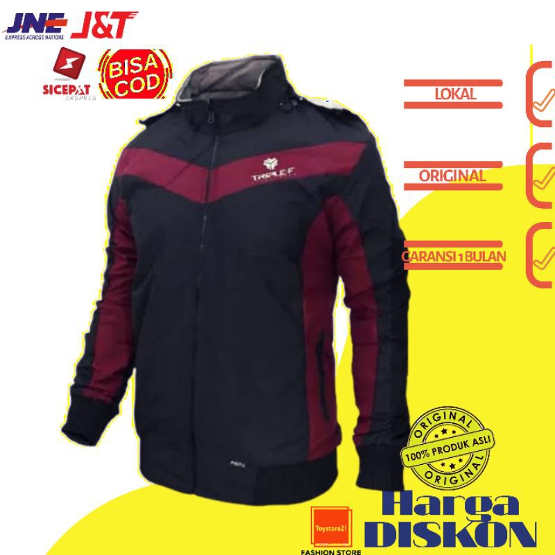 BIG SIZE XXL" Jaket Outdoor Waterproof Jumbo _ Jaket Hoodie Parasut Taslan Premium
