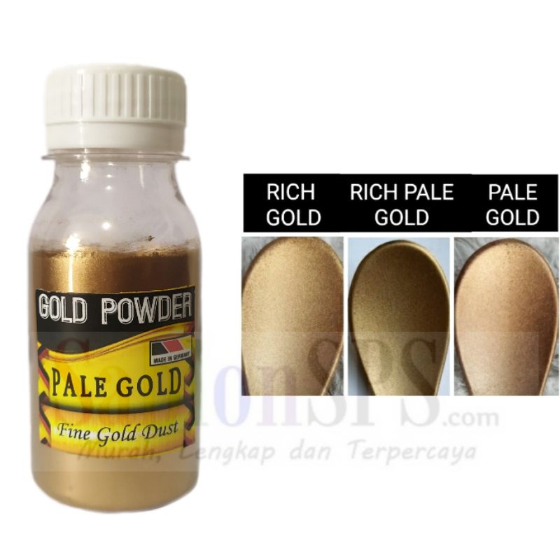 PALE GOLD BUBUK EMAS KEMERAHAN BASIS SOLVENT MINYAK 50gr