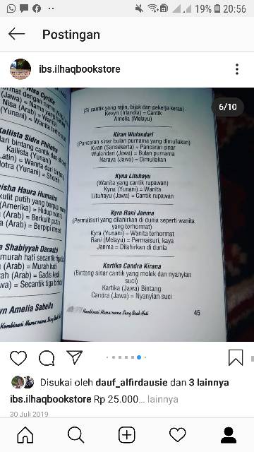 Kombinasi nama nama indah