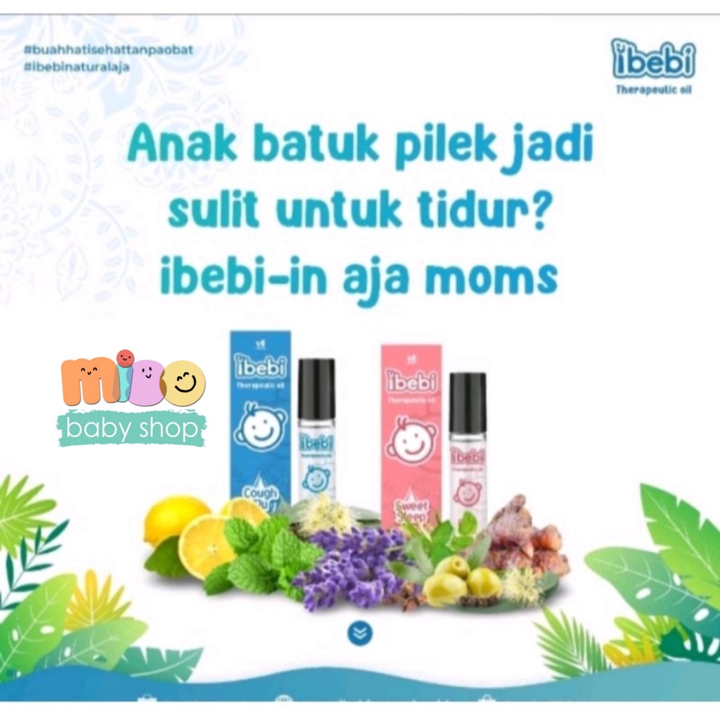 Ibebi Natural Essential Oil 8ml /Minyak Essensial / Minyak Telon / obat flu bayi / obat batuk pilek 