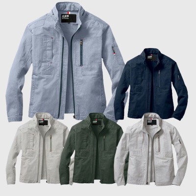 GenB Jaket Pria Utility Hood Jacket StripeBlue Olive Cream Navy