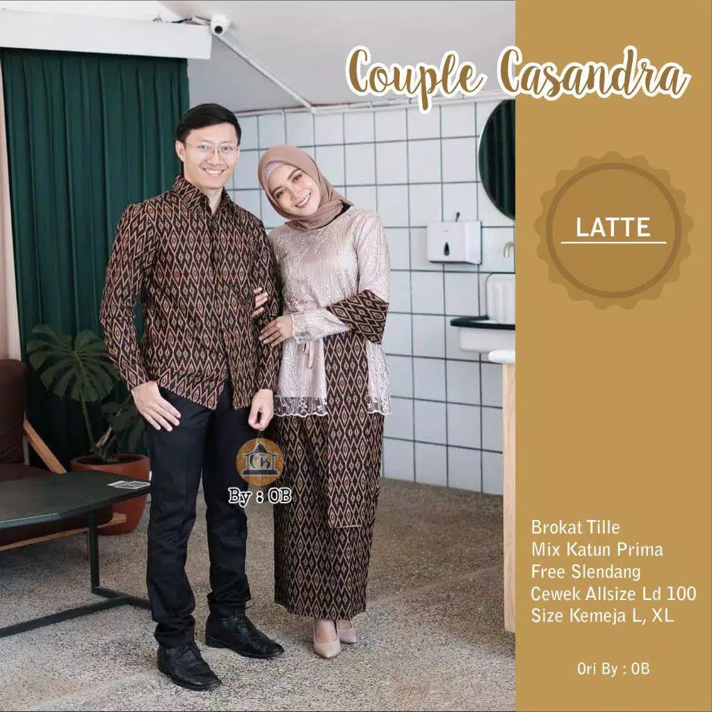 KHANSABATIK TERMURAH!!! KEBAYA COUPLE SEMI PRANCIS KATUN BAHAN KEBAYA SEMI FRANCE CORNELI COUPLE CASANDRA BATIK COUPLE / BAJU KONDANGAN LAMARAM WISUDA / FASHION MUSLIM KEKINIAN 2022