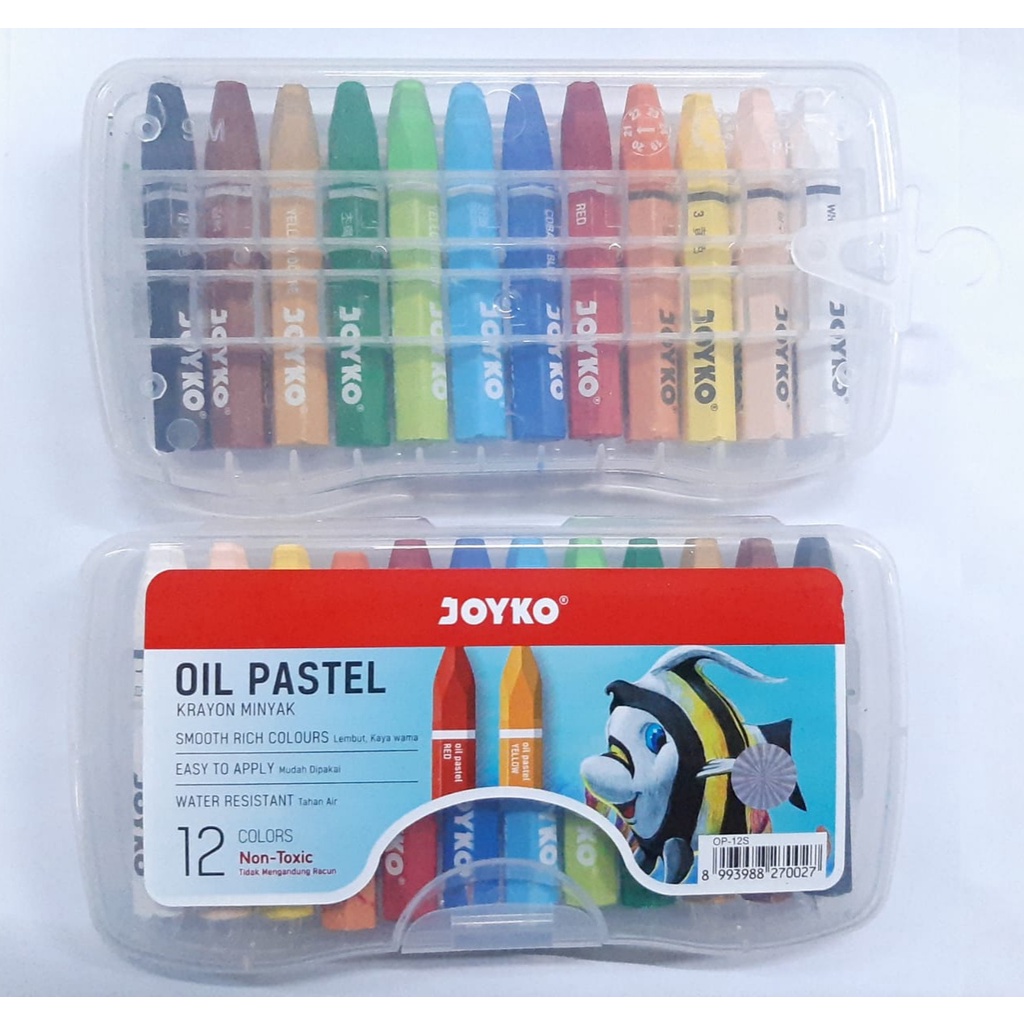 

CRAYON MINYAK OIL PASTEL KRAYON JOYKO atau TITI OP-12S isi12w Crayon