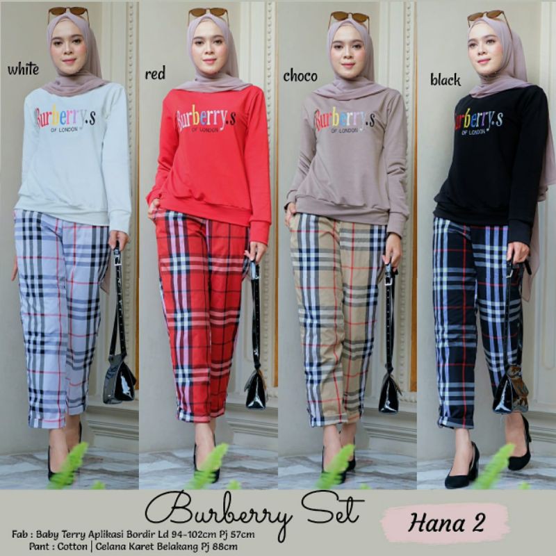 BURBERRY SET, SETELAN CELANA