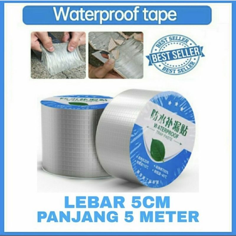 Promo Aluminium Foil Atap Lakban Anti Bocor Tape Waterproof 5Cm*5M / Lakban Aluminium Foil - Lakban