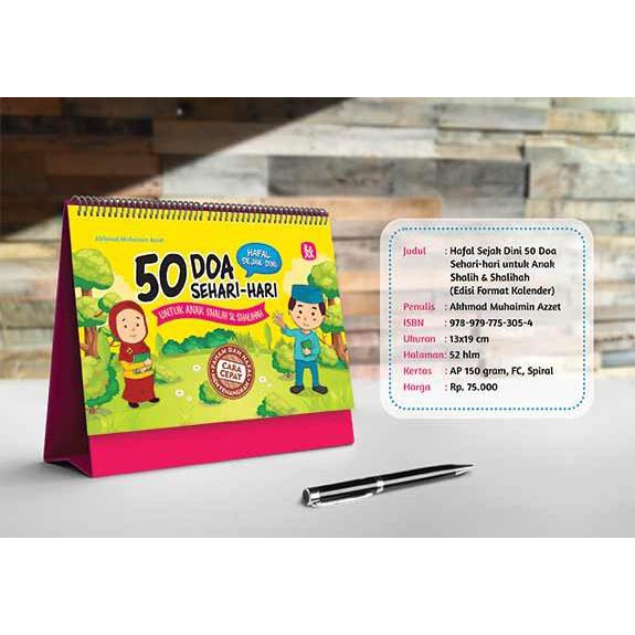 50 Doa Sehari-hari untuk Anak Shalih &amp;Shalihah (Bentuk Kalender Meja)