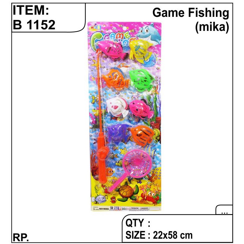 Mainan Pancing ikan - mainan anak - pancing pancingan - Pancing Ikan 8pcs B1152