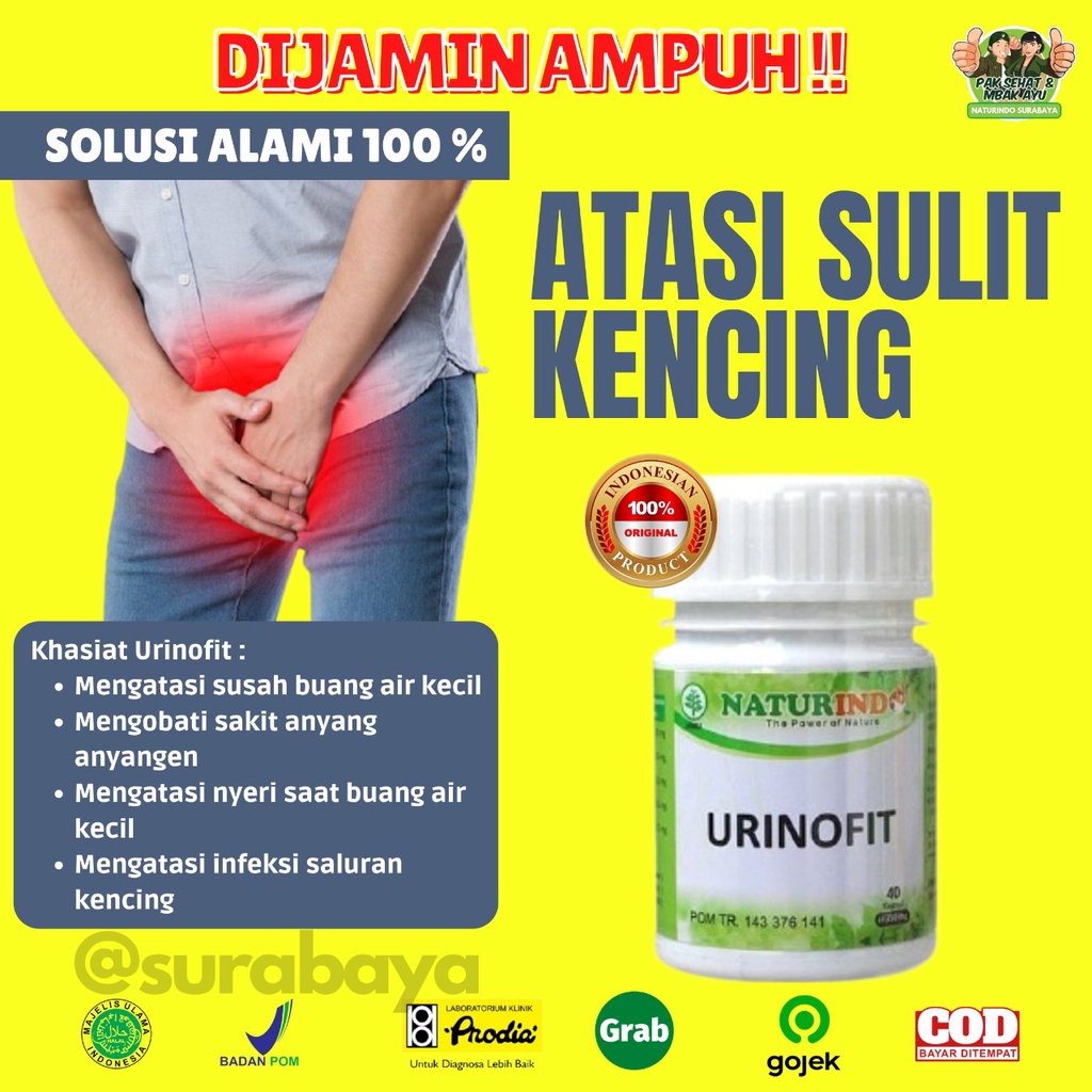 Obat Herbal Sulit Kencing Sakit Prostat Infeksi Saluran Kencing Anyang Anyangen Atasi Batu Ginjal Saluran Kemih Obat Kencing Batu kencing sakit Obat Gagal Ginjal Bocor Bengak Kencing Berbuih Berbusa Batu Spesialis Ginjal URINOFIT NATURINDO SURABAYA-SULIT KENCING