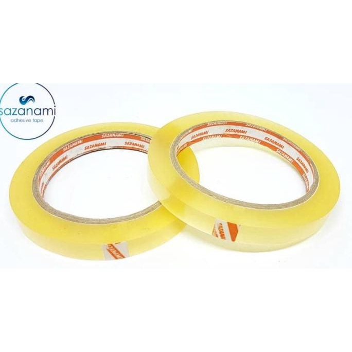 

HARGA SPESIAL Isolasi Bening 12MM X 100Y sazanami 1/2" Inch lakban bening selotip