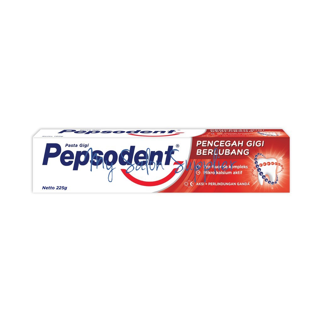 Pepsodent Pencegah Gigi Berlubang Pasta Gigi / Odol 225g (Merah)