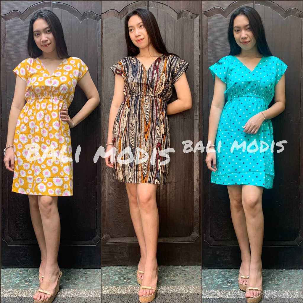 DASTER MANOHARA PENDEK MOTIF BUNGA DRESS BALI